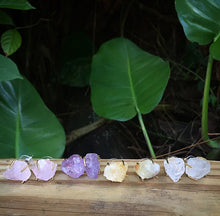 Cargar imagen en el visor de la galería, Raw Crystal Quartz Earrings