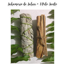 Cargar imagen en el visor de la galería, Kit / Sage Smudge + 3 Palo Santo Bundle