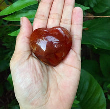 Cargar imagen en el visor de la galería, Carnelian Agate Puffy Hearts 50mm