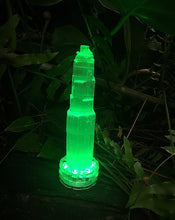 Cargar imagen en el visor de la galería, 8" Selenite Tower Crystal Led Lamp