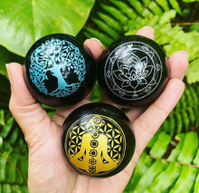 Cargar imagen en el visor de la galería, Engraved Obsidian Sphere 50mm
