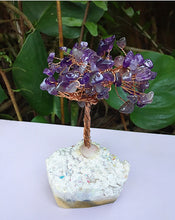 Cargar imagen en el visor de la galería, Amethyst Bonsai Tree with Angel Aura Base
