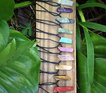 Cargar imagen en el visor de la galería, Chakras Stones Leather Necklace