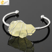Cargar imagen en el visor de la galería, Pulsera Brazalete de Piedra Natural con Cuarzo | Vibras &amp; Cristales
