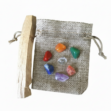 Cargar imagen en el visor de la galería, Chakra Set / 7 Small Crystals  + Palo Santo
