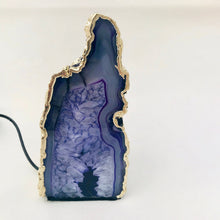 Cargar imagen en el visor de la galería, Blue Agate/Gemstone/Lamp/Desk/Night Light-3
