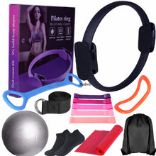 Cargar imagen en el visor de la galería, 14-Piece Pilates Magic Ring &amp; Fitness Set
