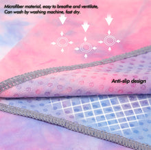 Cargar imagen en el visor de la galería, Non-Slip Hot Yoga Towel Mat with Resin Grip - Pilates, Beach &amp; Fitness Exercise
