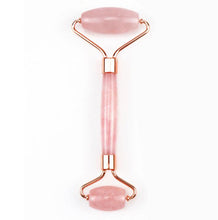 Cargar imagen en el visor de la galería, Gua Sha &amp; Roller de Cuarzo Rosa y Jade | Masaje Facial Cristal | Vibras &amp; Cristales
