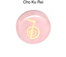 Cargar imagen en el visor de la galería, Rose Quartz Reiki Symbols Palmstones
