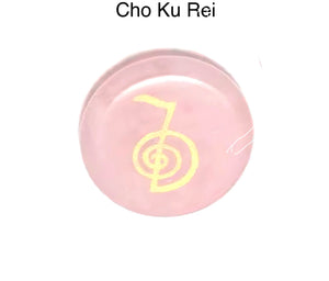 Rose Quartz Reiki Symbols Palmstones