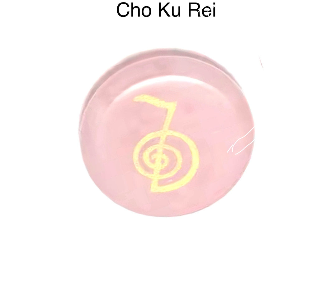 Rose Quartz Reiki Symbols Palmstones