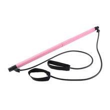 Cargar imagen en el visor de la galería, Pilates Exercise Stick Toning Bar with Resistance Bands Home Yoga &amp; Abdominal Workout
