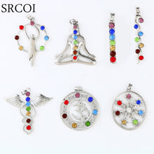 Cargar imagen en el visor de la galería, Colgante de Cristal de Cuarzo 7 Chakras | Meditación y Reiki | Vibras &amp; Cristales
