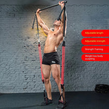 Cargar imagen en el visor de la galería, Pilates Resistance Band Bar – Home Gym Exercise Stick with Tension Rope
