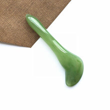 Cargar imagen en el visor de la galería, Jade Face Roller &amp; Gua Sha Natural Stone Massager Skin Care &amp; Facial Massage Tool

