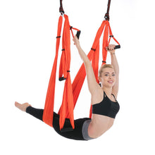 Cargar imagen en el visor de la galería, Anti-Gravity Aerial Yoga Hammock Full Set – 6 Handles Flying Swing Trapeze for Home Gym
