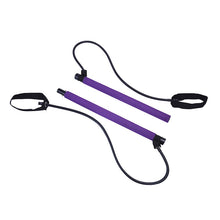 Cargar imagen en el visor de la galería, Pilates Exercise Stick Toning Bar with Resistance Bands Home Yoga &amp; Abdominal Workout
