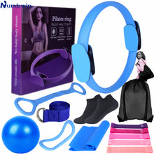 Cargar imagen en el visor de la galería, 14-Piece Pilates Magic Ring &amp; Fitness Set

