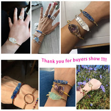 Cargar imagen en el visor de la galería, Pulsera Brazalete de Piedra Natural con Cuarzo | Vibras &amp; Cristales
