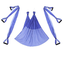 Cargar imagen en el visor de la galería, Anti-Gravity Aerial Yoga Hammock Full Set – 6 Handles Flying Swing Trapeze for Home Gym

