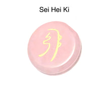Cargar imagen en el visor de la galería, Rose Quartz Reiki Symbols Palmstones
