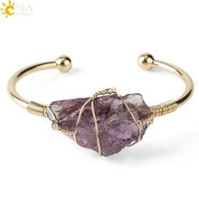 Cargar imagen en el visor de la galería, Pulsera Brazalete de Piedra Natural con Cuarzo | Vibras &amp; Cristales
