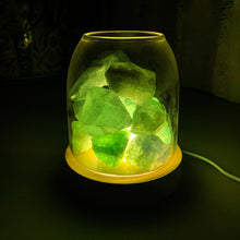 Cargar imagen en el visor de la galería, AURORA 2 Crystal Light | Essential Oil Diffusing | Natural Quartz 500g | Amethyst / Green Calcite
