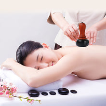 Cargar imagen en el visor de la galería, Electric Bian Stone Gua Sha Massager - Hot Stone Face &amp; Body Warm Moxibustion Therapy Tool
