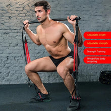 Cargar imagen en el visor de la galería, Pilates Resistance Band Bar – Home Gym Exercise Stick with Tension Rope
