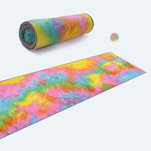 Cargar imagen en el visor de la galería, Non-Slip Hot Yoga Towel Mat with Resin Grip - Pilates, Beach &amp; Fitness Exercise
