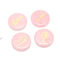 Cargar imagen en el visor de la galería, Rose Quartz Reiki Symbols Palmstones
