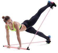 Cargar imagen en el visor de la galería, Pilates Exercise Stick Toning Bar with Resistance Bands Home Yoga &amp; Abdominal Workout
