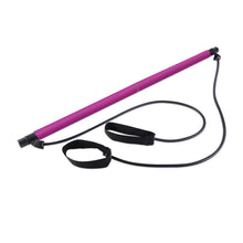 Cargar imagen en el visor de la galería, Pilates Exercise Stick Toning Bar with Resistance Bands Home Yoga &amp; Abdominal Workout
