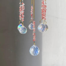 Cargar imagen en el visor de la galería, Crystal Suncatcher Window Hanging | Rose Quartz &amp; Aura Crystal Pendant
