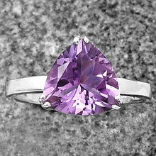 Cargar imagen en el visor de la galería, 925 Sterling Silver Trillion Natural Gemstone Ring

