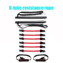 Cargar imagen en el visor de la galería, Pilates Resistance Band Bar – Home Gym Exercise Stick with Tension Rope
