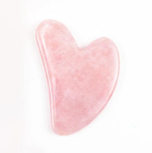 Cargar imagen en el visor de la galería, Gua Sha &amp; Roller de Cuarzo Rosa y Jade | Masaje Facial Cristal | Vibras &amp; Cristales
