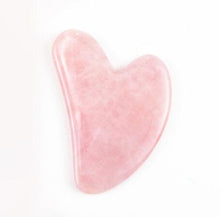 Cargar imagen en el visor de la galería, Gua Sha &amp; Roller de Cuarzo Rosa y Jade | Masaje Facial Cristal | Vibras &amp; Cristales
