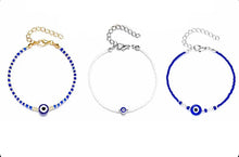 Cargar imagen en el visor de la galería, Blue Turkish Evil Eye Beads Bracelet

