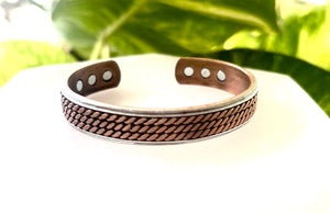 Magnetic Cooper Adjustable Cuff Bracelet