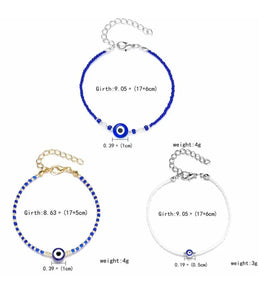 Blue Turkish Evil Eye Beads Bracelet