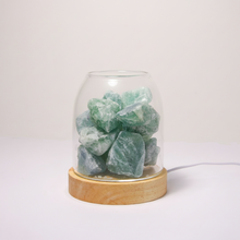 Cargar imagen en el visor de la galería, AURORA Crystal Light Essential Oil Diffusing | Natural Quartz Amethyst / Green Calcite

