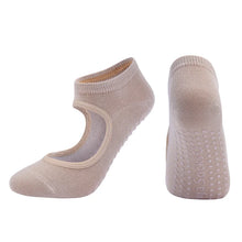 Cargar imagen en el visor de la galería, Anti-Slip Yoga &amp; Pilates Ankle Socks Breathable Backless Dance Sports Socks
