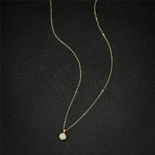Cargar imagen en el visor de la galería, White Fire Opal Gold Plated Pendant w/ Stainless Steel Chain
