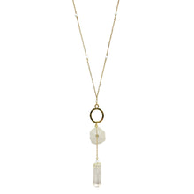Cargar imagen en el visor de la galería, Solar Quartz + Crystal Y Necklace
