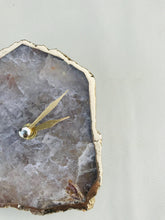 Cargar imagen en el visor de la galería, Smoky Grey Agate Desk/Wall Clock/Personalised Momento-4
