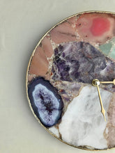 Cargar imagen en el visor de la galería, Exclusive Multicolor Large Agate Wall Clock 12" Diameter
