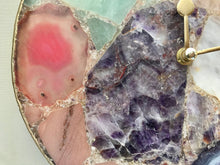Cargar imagen en el visor de la galería, Exclusive Multicolor Large Agate Wall Clock 12" Diameter
