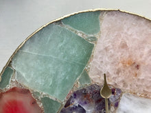 Cargar imagen en el visor de la galería, Exclusive Multicolor Large Agate Wall Clock 12" Diameter
